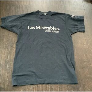 Les Miserables Local Crew Black Vintage T- Shirt Mens L